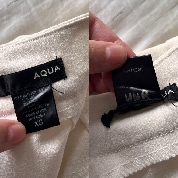 Aqua Ultra Mini Asymmetric Hem Skort XS White - Picture 9 of 15